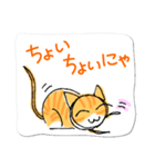 ◆線描き◆にこにこにゃんこ♪猫語日常会話（個別スタンプ：35）