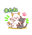 【毎日使える】しろっちと靴下ねこ（個別スタンプ：40）