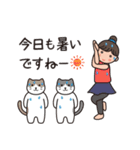 ヨガ with Cats 6（夏＆敬語)（個別スタンプ：9）