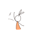 らくがきうさぎ (Doodle rabbit)（個別スタンプ：1）