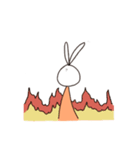 らくがきうさぎ (Doodle rabbit)（個別スタンプ：3）