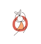 らくがきうさぎ (Doodle rabbit)（個別スタンプ：6）