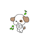感情表現に忙しい茶ぶち犬です。（個別スタンプ：2）