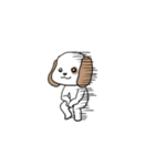 感情表現に忙しい茶ぶち犬です。（個別スタンプ：5）