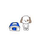 感情表現に忙しい茶ぶち犬です。（個別スタンプ：7）