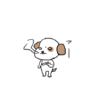 感情表現に忙しい茶ぶち犬です。（個別スタンプ：15）