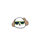 感情表現に忙しい茶ぶち犬です。（個別スタンプ：16）