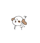 感情表現に忙しい茶ぶち犬です。（個別スタンプ：17）