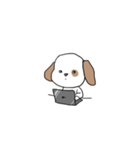 感情表現に忙しい茶ぶち犬です。（個別スタンプ：18）