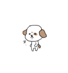 感情表現に忙しい茶ぶち犬です。（個別スタンプ：23）