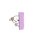 感情表現に忙しい茶ぶち犬です。（個別スタンプ：32）