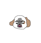 感情表現に忙しい茶ぶち犬です。（個別スタンプ：33）