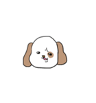 感情表現に忙しい茶ぶち犬です。（個別スタンプ：35）