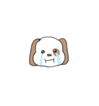 感情表現に忙しい茶ぶち犬です。（個別スタンプ：37）