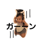 子供の写真を使った日常会話スタンプです（個別スタンプ：21）
