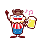 ポップコーンパパ ジョニーファミリー（個別スタンプ：2）