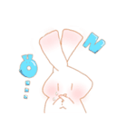 【毎日使える！】しろうさちゃんはかわいい（個別スタンプ：3）