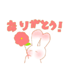 【毎日使える！】しろうさちゃんはかわいい（個別スタンプ：4）