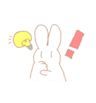 【毎日使える！】しろうさちゃんはかわいい（個別スタンプ：16）