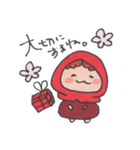 赤い子ここなのスタンプ（個別スタンプ：1）