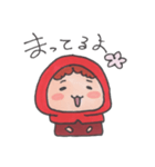 赤い子ここなのスタンプ（個別スタンプ：3）