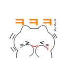 韓国語のかわいい白猫 2（韓国語と日本語）（個別スタンプ：25）