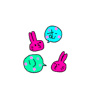 オカッパ女子と奇妙なキャラクター達。（個別スタンプ：3）