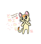 韓国語＆英語 ねこさん（個別スタンプ：12）