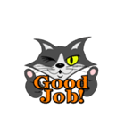 ハチワレ1 はちわれ 黒ねこ（個別スタンプ：4）