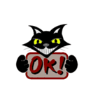 ハチワレ1 はちわれ 黒ねこ（個別スタンプ：7）