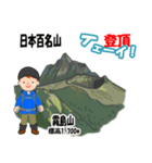 日本百名山 登山男子 北陸西日本0115g（個別スタンプ：24）