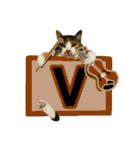 フリップラブリー三毛猫(英数字編)（個別スタンプ：22）
