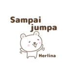 Cute bear stickers name, Herlina（個別スタンプ：16）