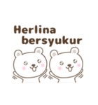 Cute bear stickers name, Herlina（個別スタンプ：21）