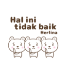 Cute bear stickers name, Herlina（個別スタンプ：27）