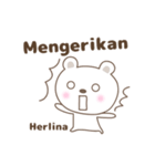 Cute bear stickers name, Herlina（個別スタンプ：31）