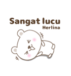 Cute bear stickers name, Herlina（個別スタンプ：37）