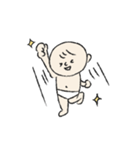 おむつ一丁赤ちゃん2（個別スタンプ：4）