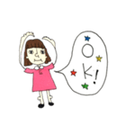 手描きの女の子吹き出しスタンプ2（個別スタンプ：9）