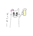 うさぎみたいなねこのぴか子（個別スタンプ：3）
