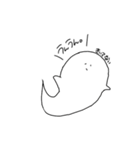 返事に困らないオバケちゃん（個別スタンプ：1）