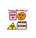 おやゆび画伯 まるさんかくしかく星人1（個別スタンプ：40）