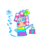 カラフルガールのニコニコ日常会話（個別スタンプ：10）