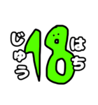 分かりやすい数字スタンプ（個別スタンプ：18）
