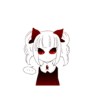 赤と黒の女の子（個別スタンプ：1）