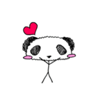 Stick figure panda 1（個別スタンプ：1）