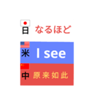 三カ国語（個別スタンプ：14）