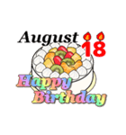 8月15日～8月31日のお誕生日ケーキ（個別スタンプ：11）