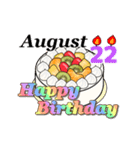 8月15日～8月31日のお誕生日ケーキ（個別スタンプ：15）