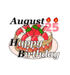 8月15日～8月31日のお誕生日ケーキ（個別スタンプ：18）